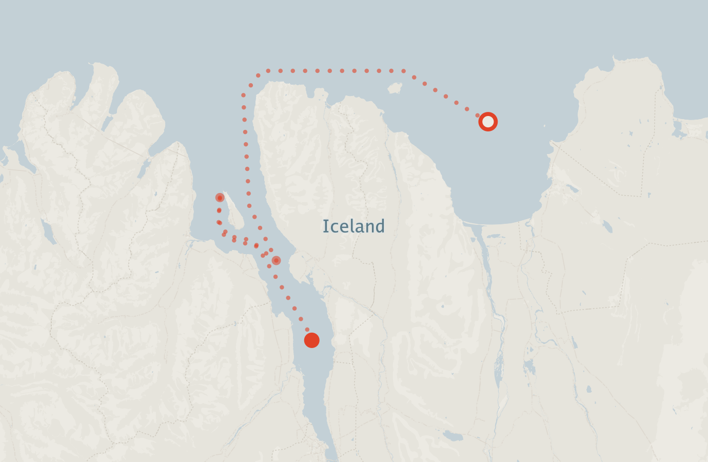 Activity map — real sighting points on an OpenStreetMap basemap