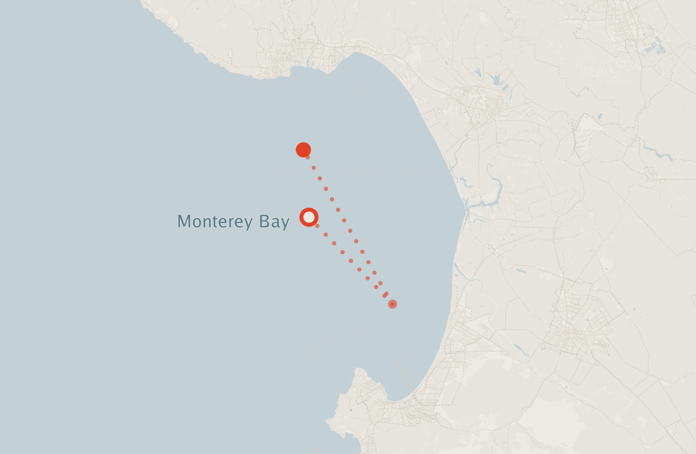Activity map — real sighting points on an OpenStreetMap basemap