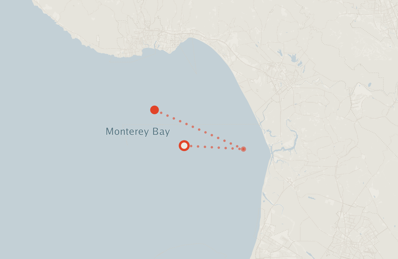 Activity map — real sighting points on an OpenStreetMap basemap