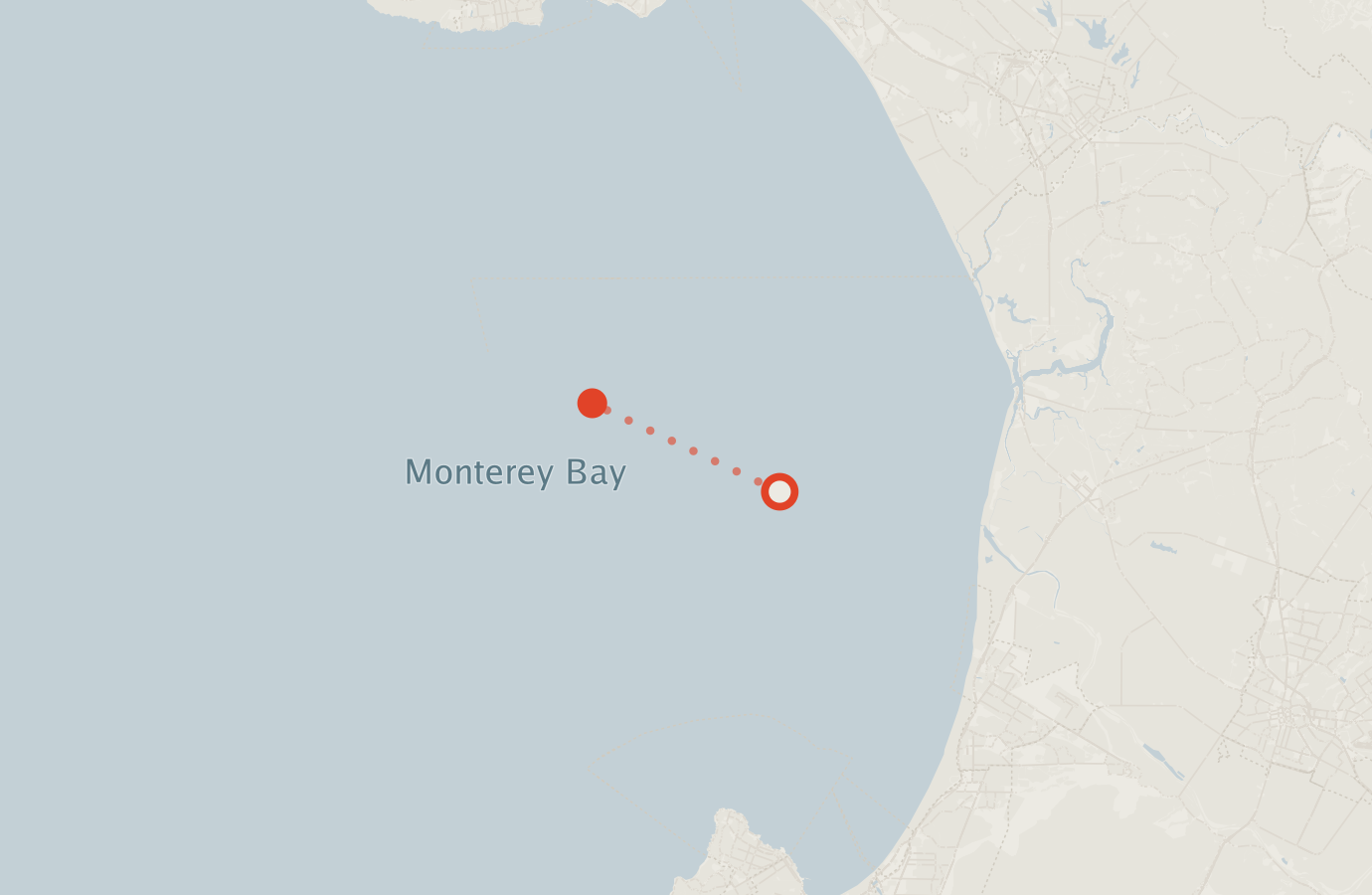 Activity map — real sighting points on an OpenStreetMap basemap