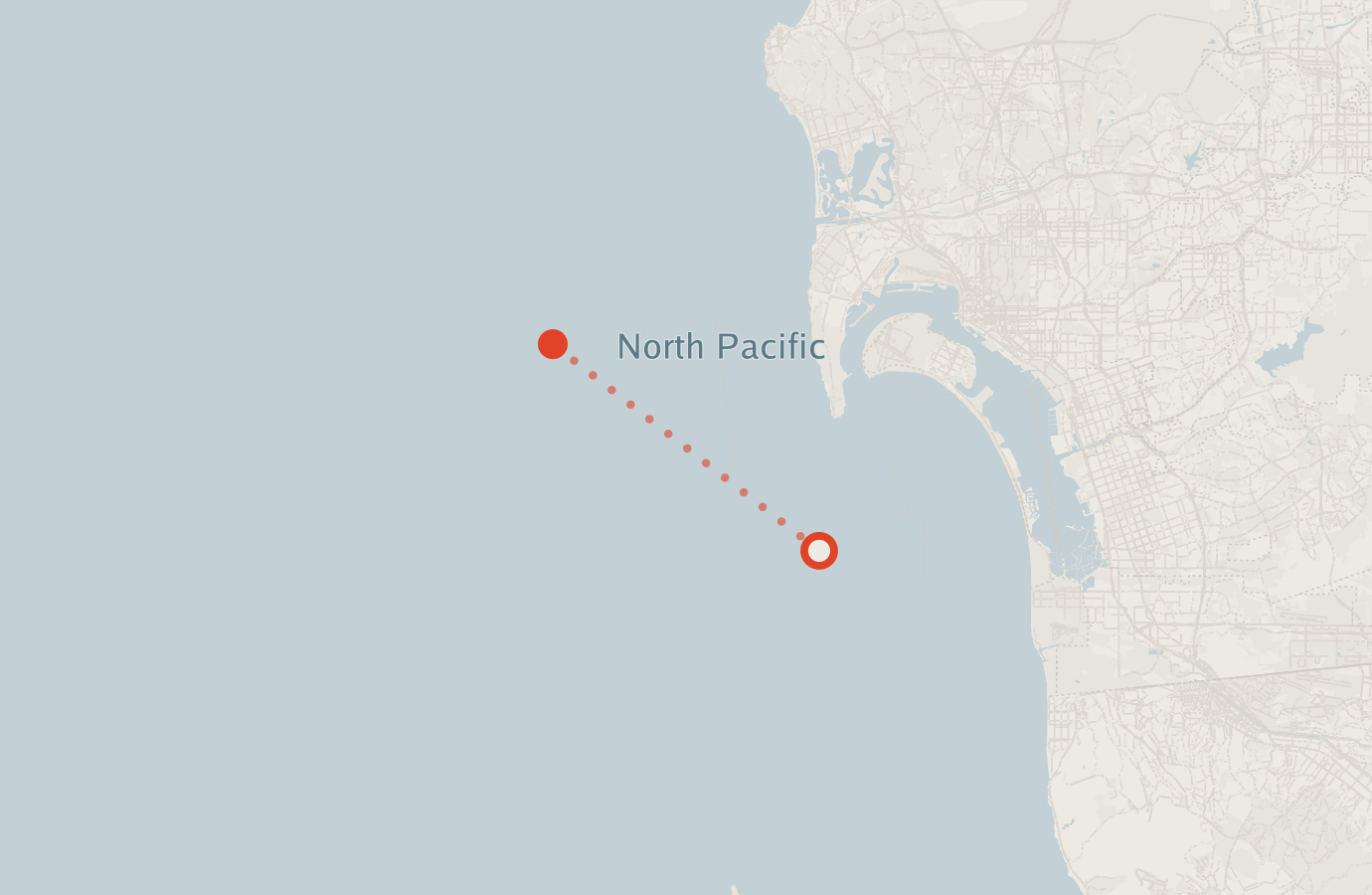 Activity map — real sighting points on an OpenStreetMap basemap