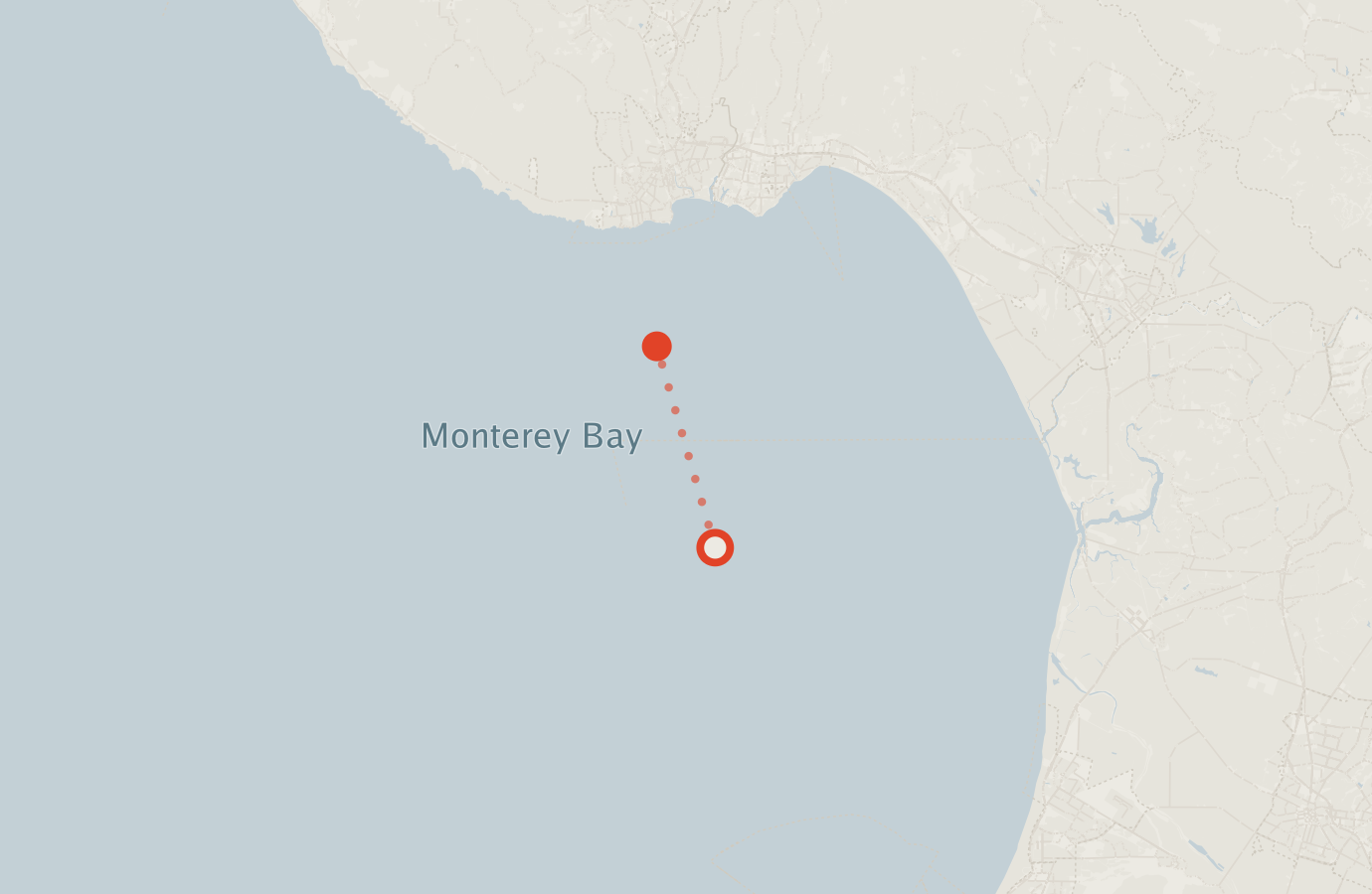 Activity map — real sighting points on an OpenStreetMap basemap