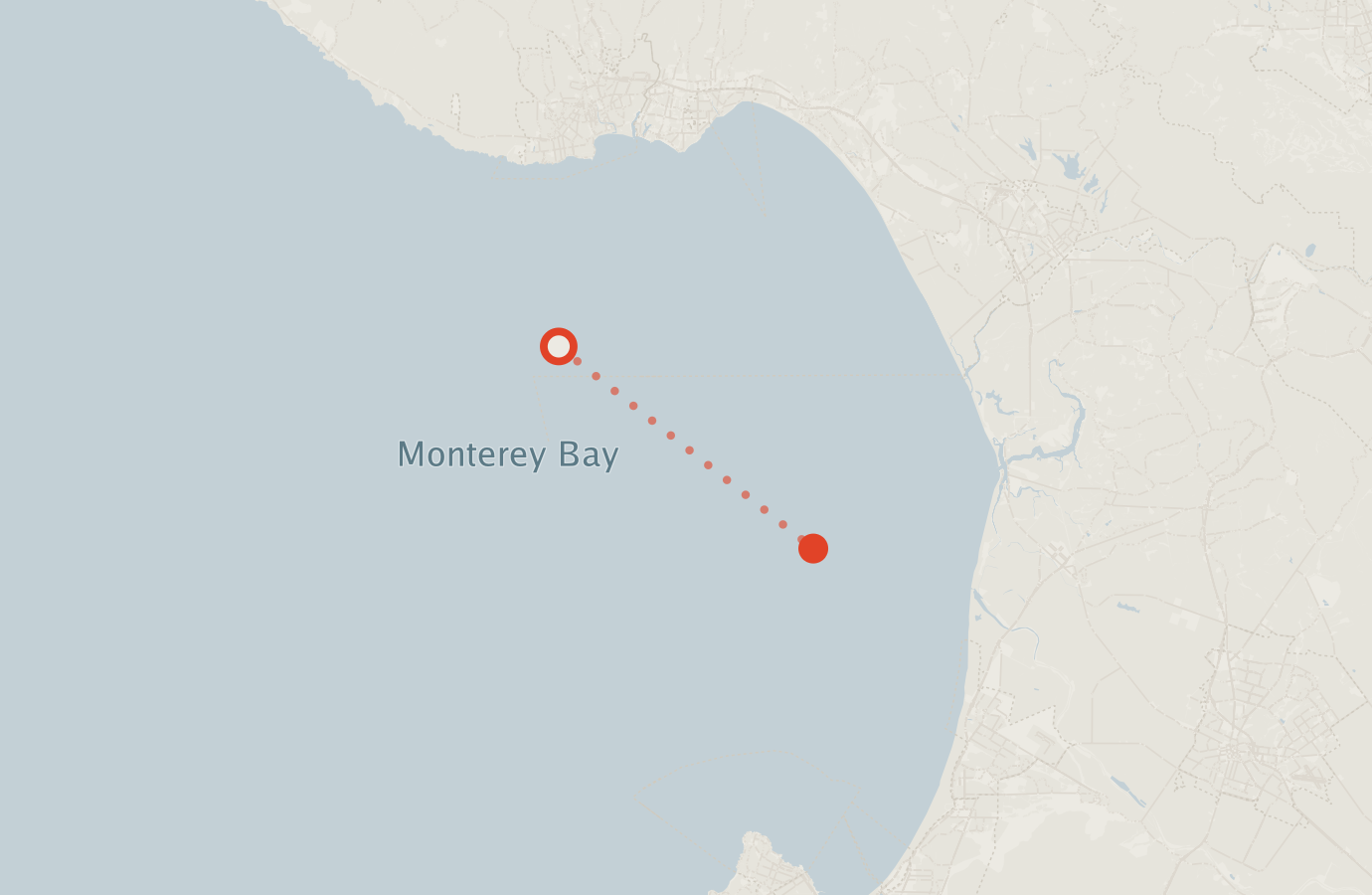 Activity map — real sighting points on an OpenStreetMap basemap