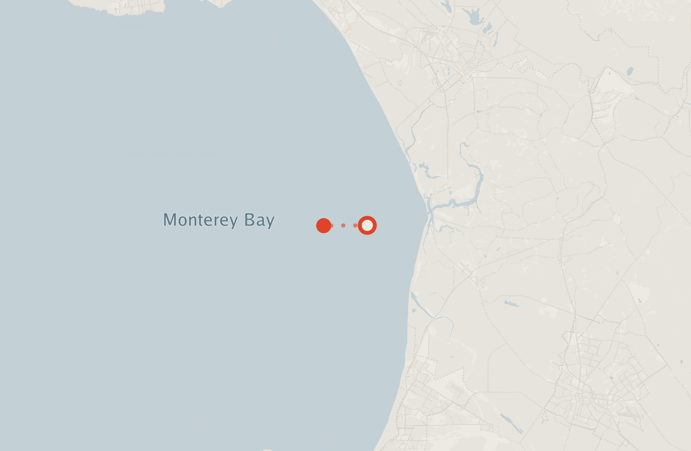 Activity map — real sighting points on an OpenStreetMap basemap