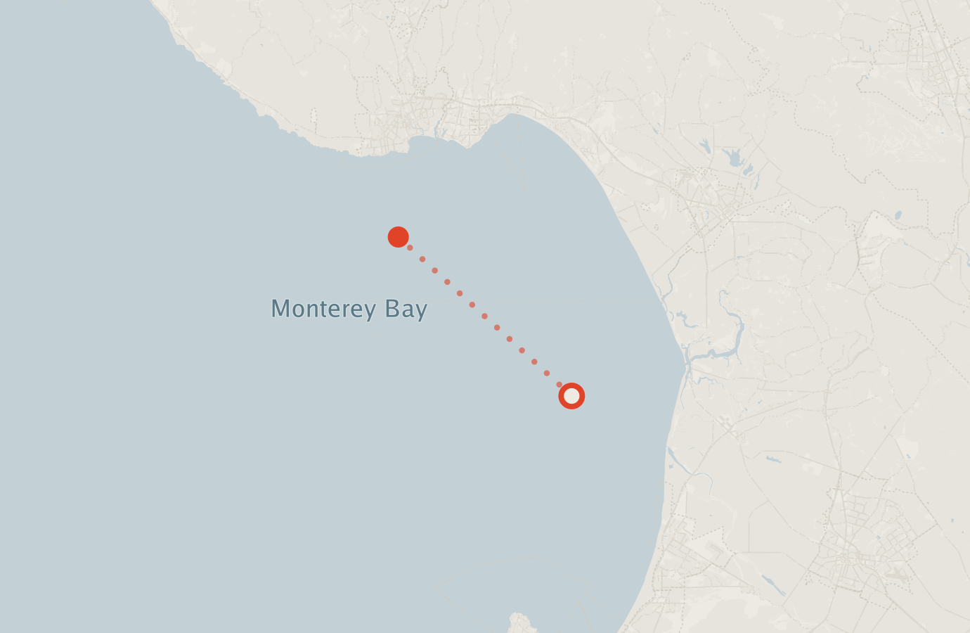Activity map — real sighting points on an OpenStreetMap basemap