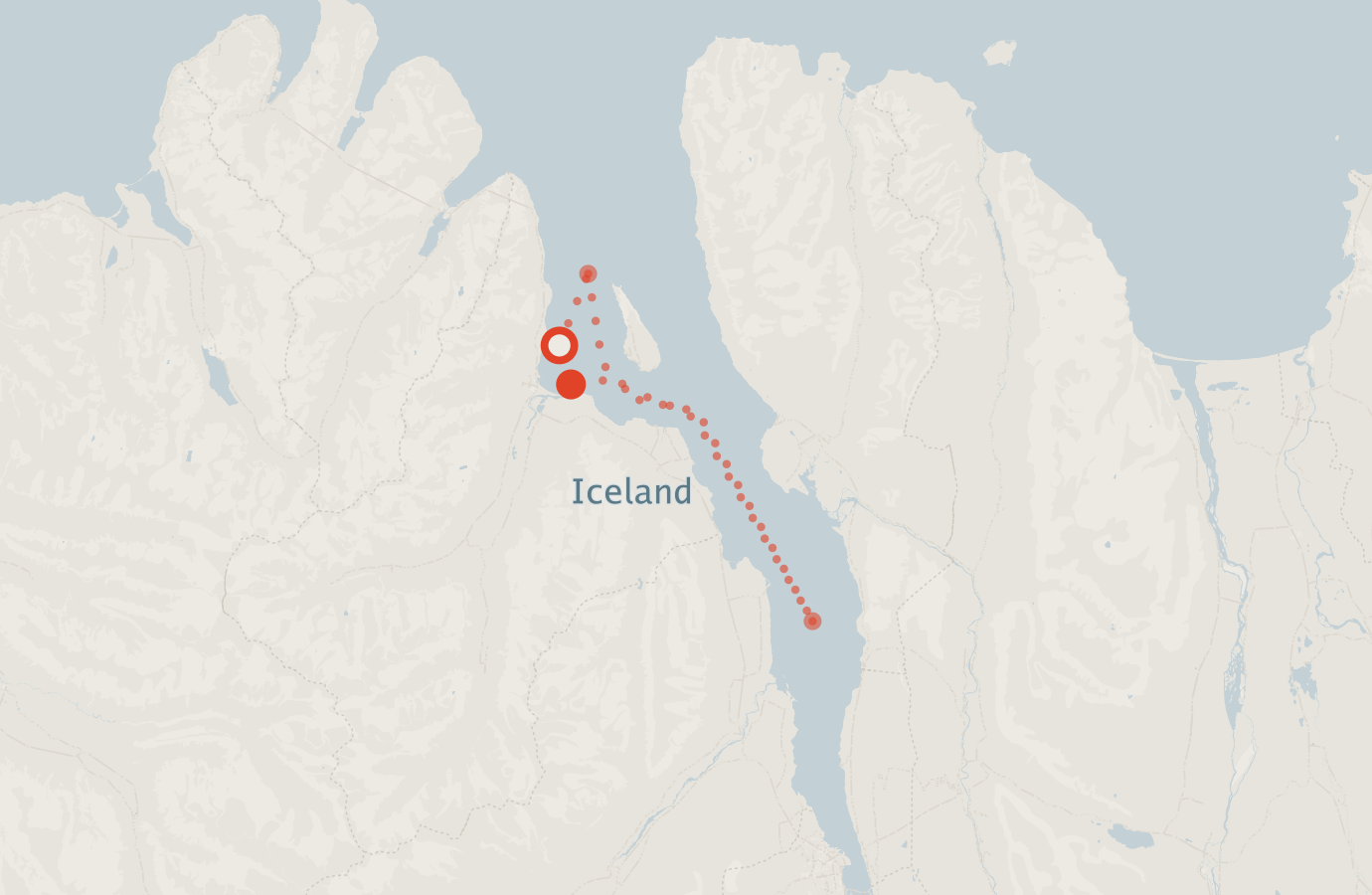 Activity map — real sighting points on an OpenStreetMap basemap