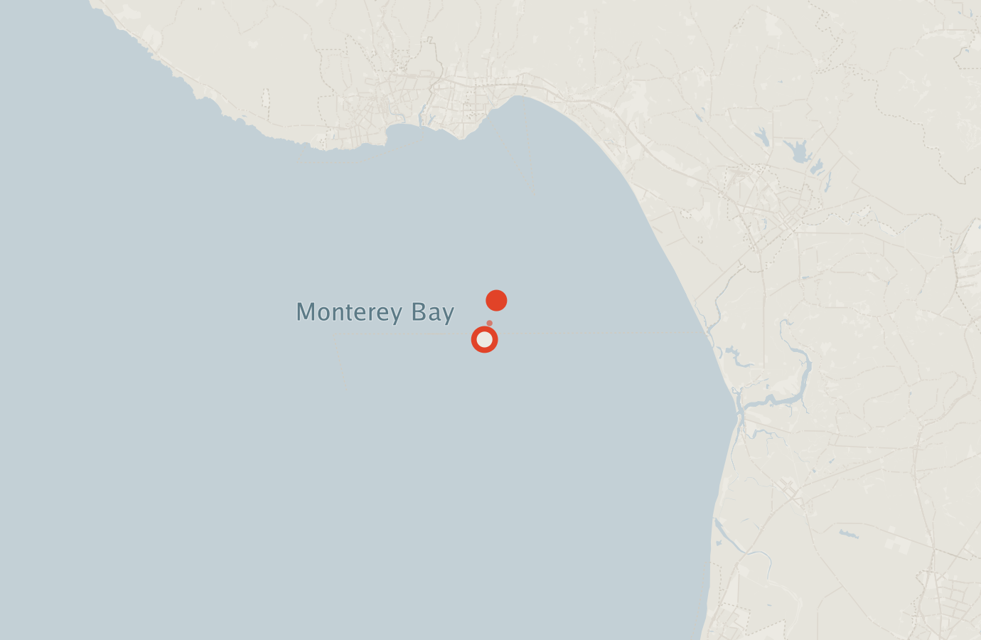 Activity map — real sighting points on an OpenStreetMap basemap