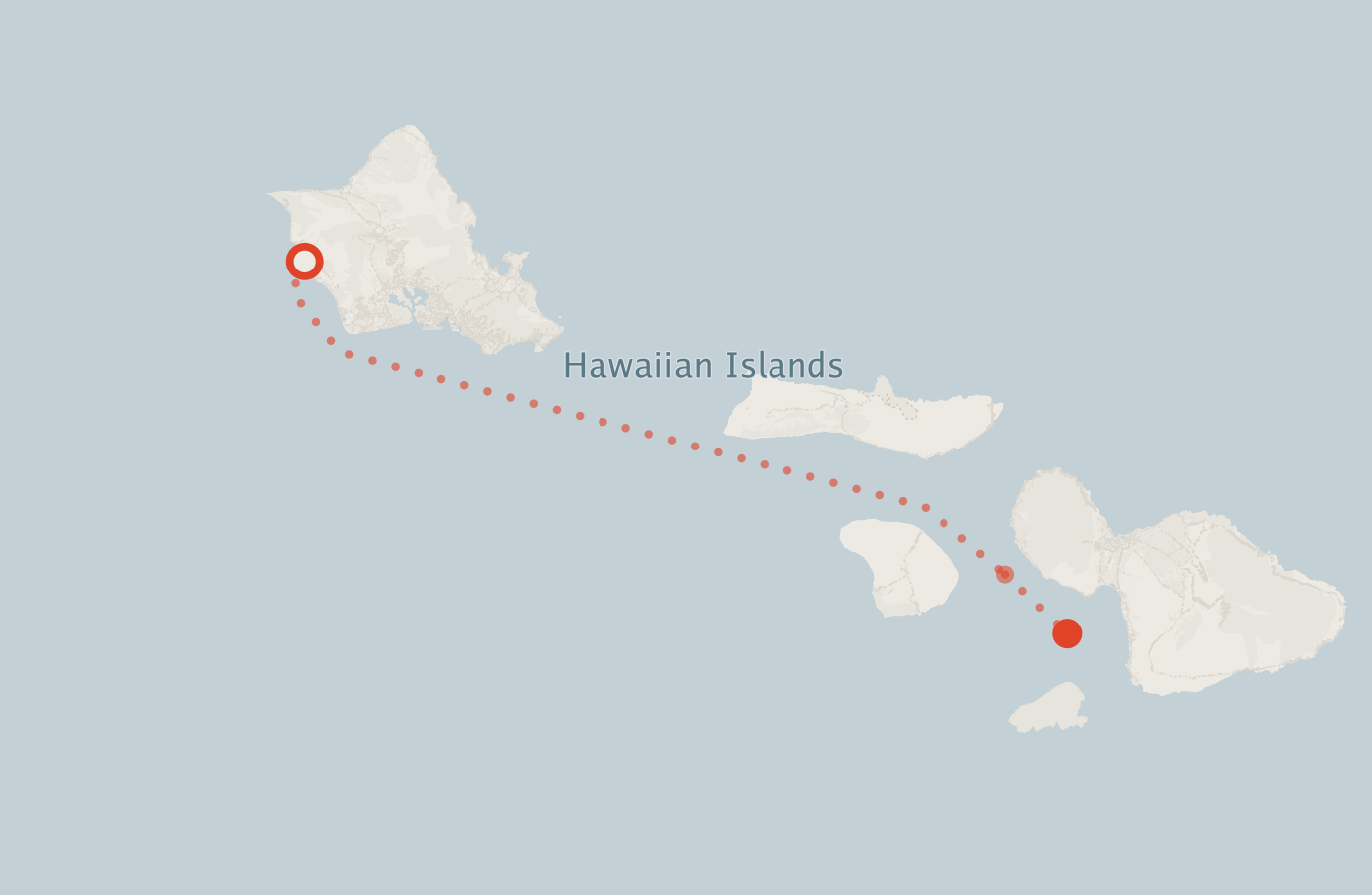 Activity map — real sighting points on an OpenStreetMap basemap