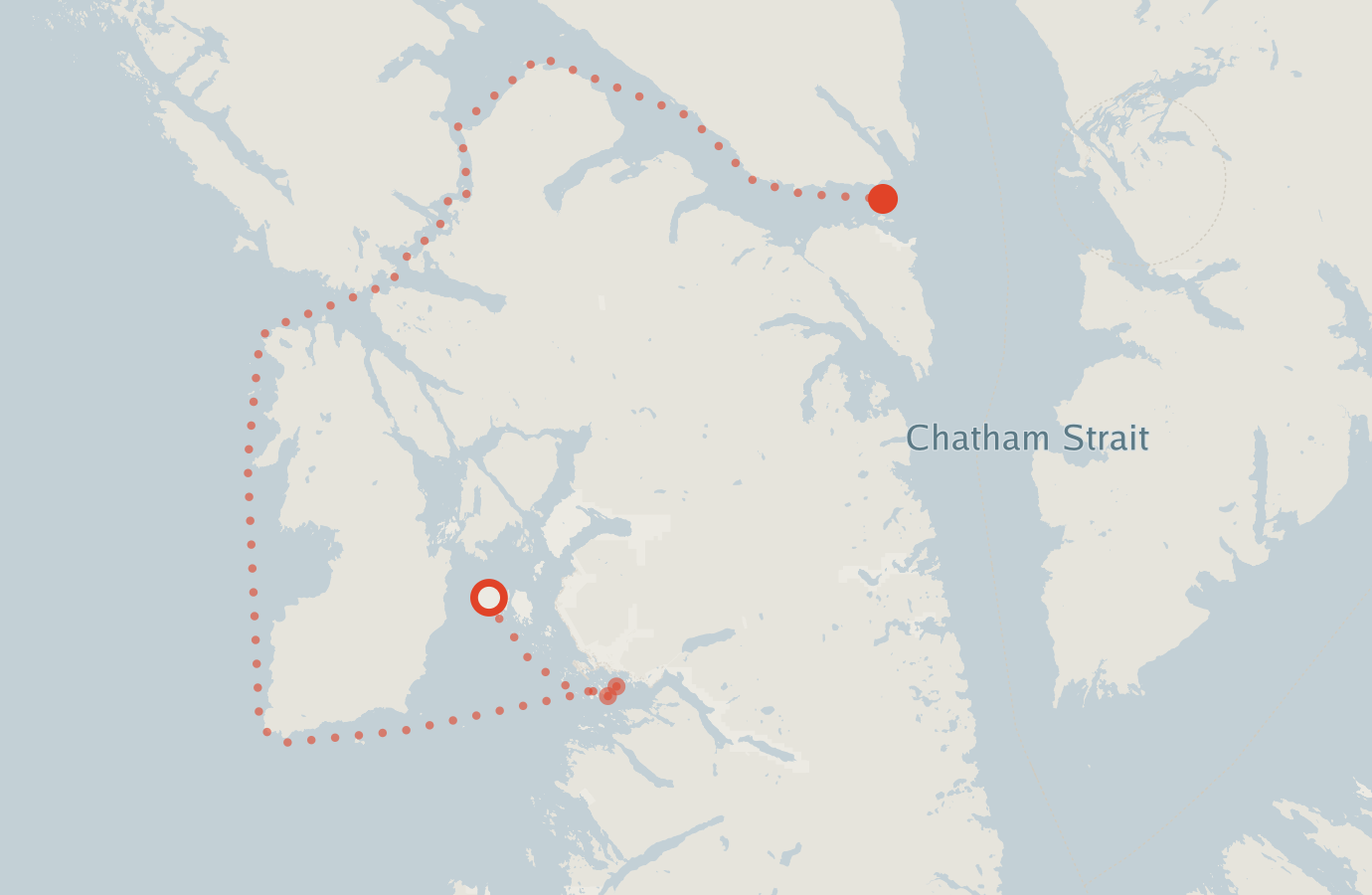 Activity map — real sighting points on an OpenStreetMap basemap