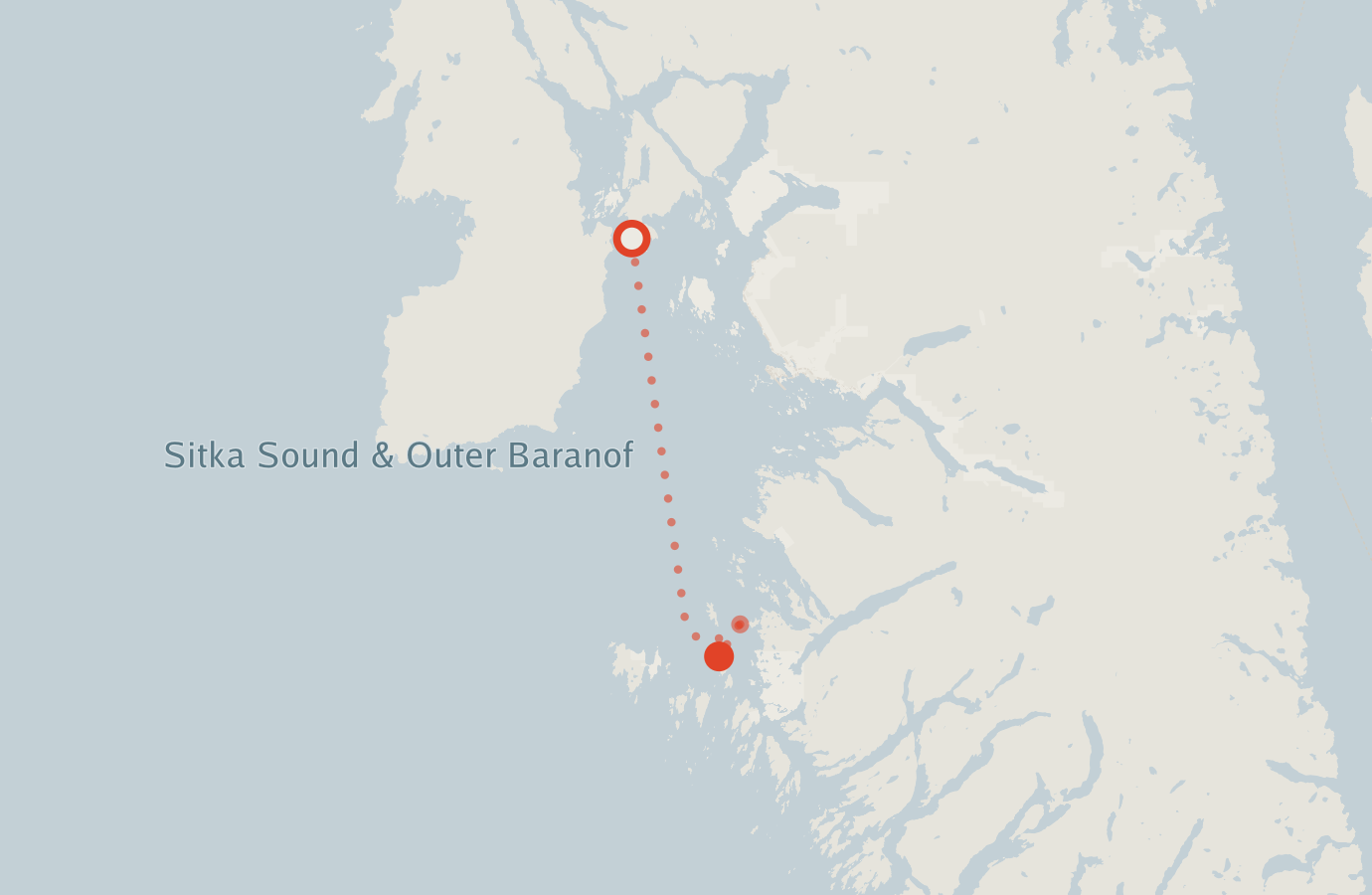 Activity map — real sighting points on an OpenStreetMap basemap