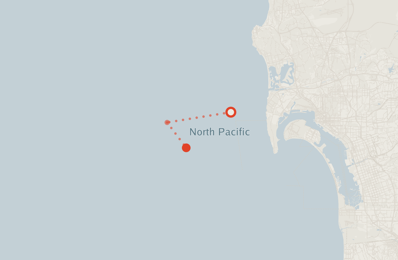 Activity map — real sighting points on an OpenStreetMap basemap