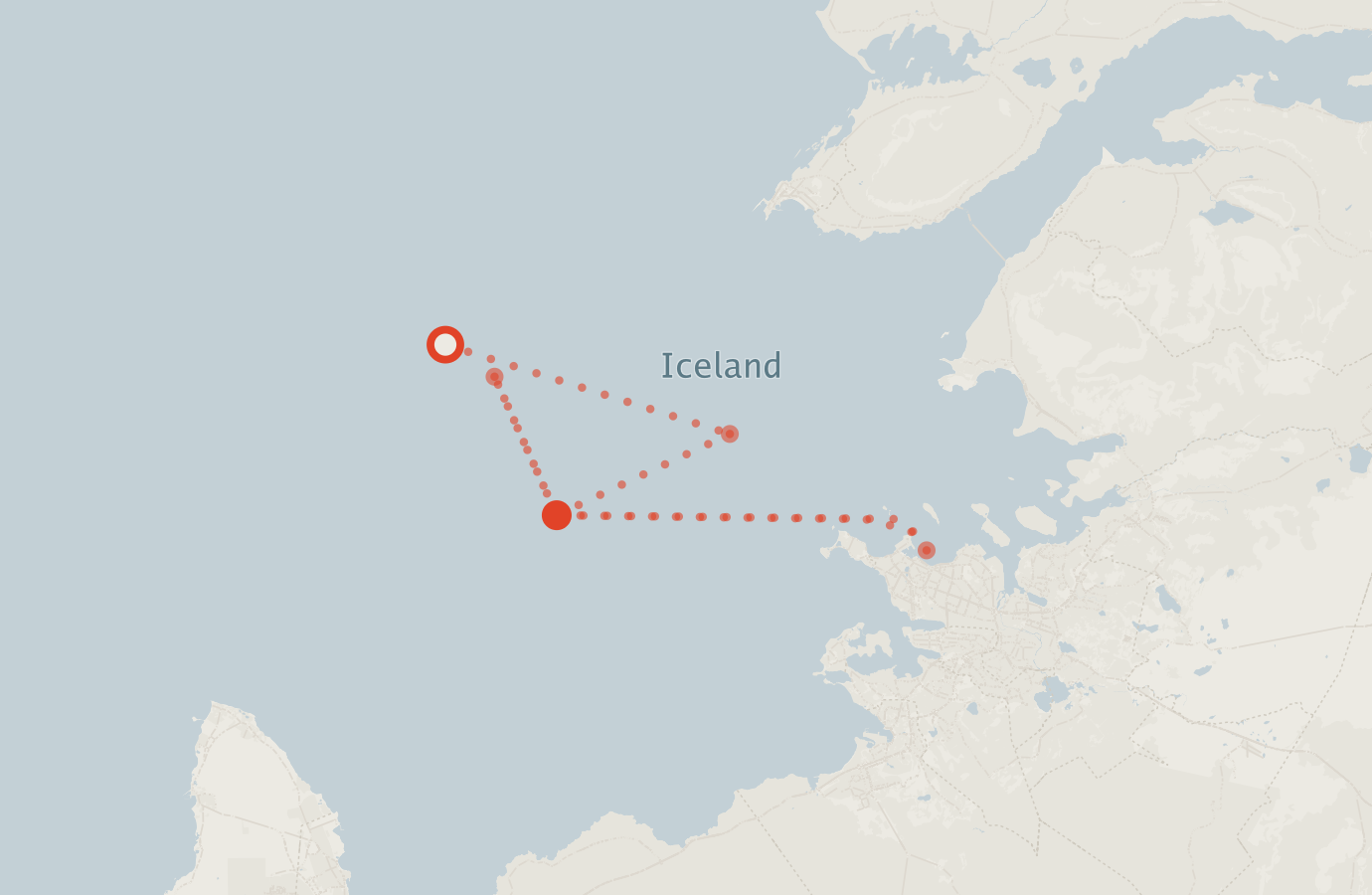 Activity map — real sighting points on an OpenStreetMap basemap