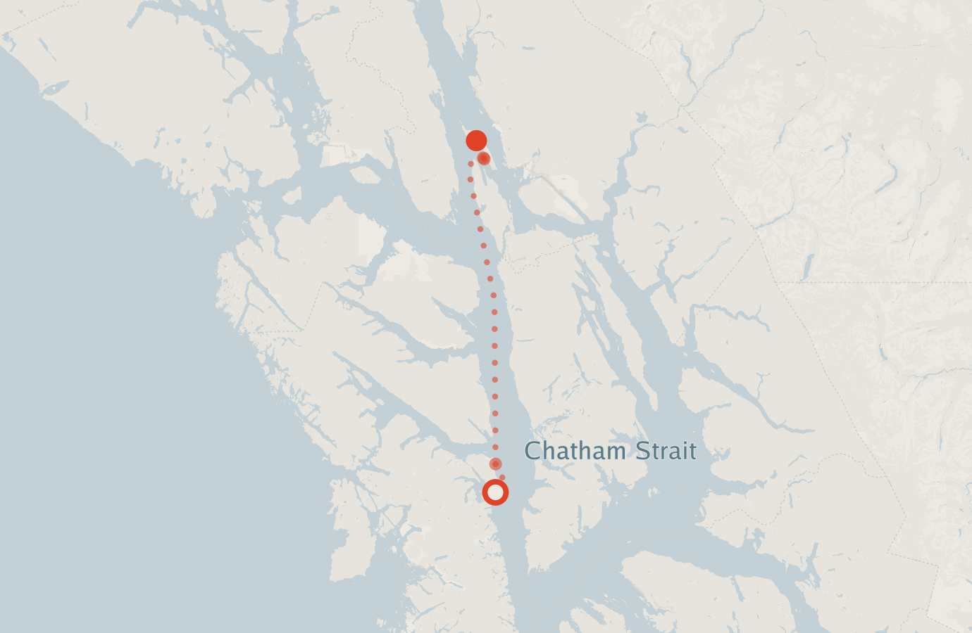 Activity map — real sighting points on an OpenStreetMap basemap