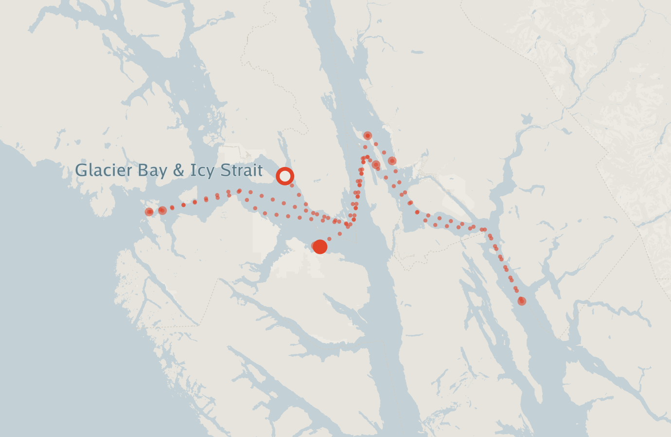 Activity map — real sighting points on an OpenStreetMap basemap