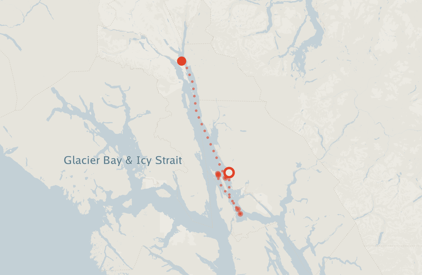 Activity map — real sighting points on an OpenStreetMap basemap