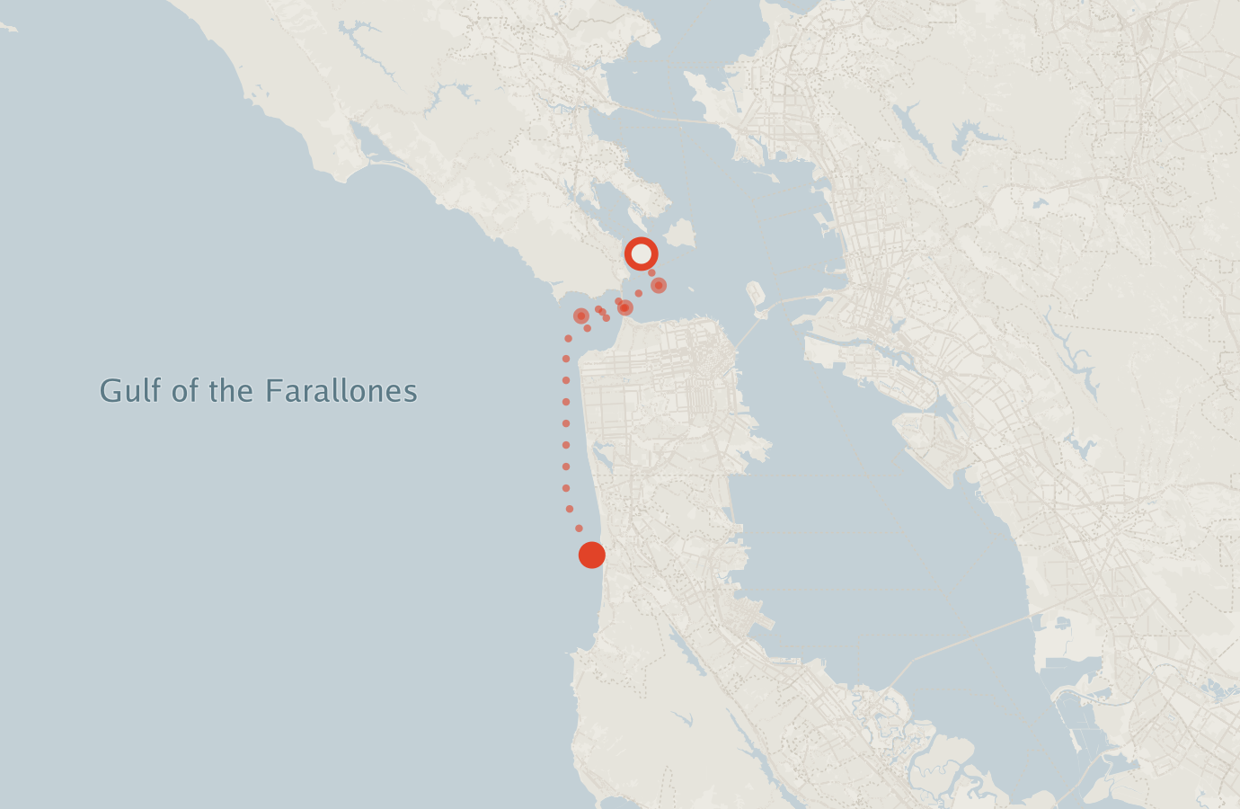 Activity map — real sighting points on an OpenStreetMap basemap