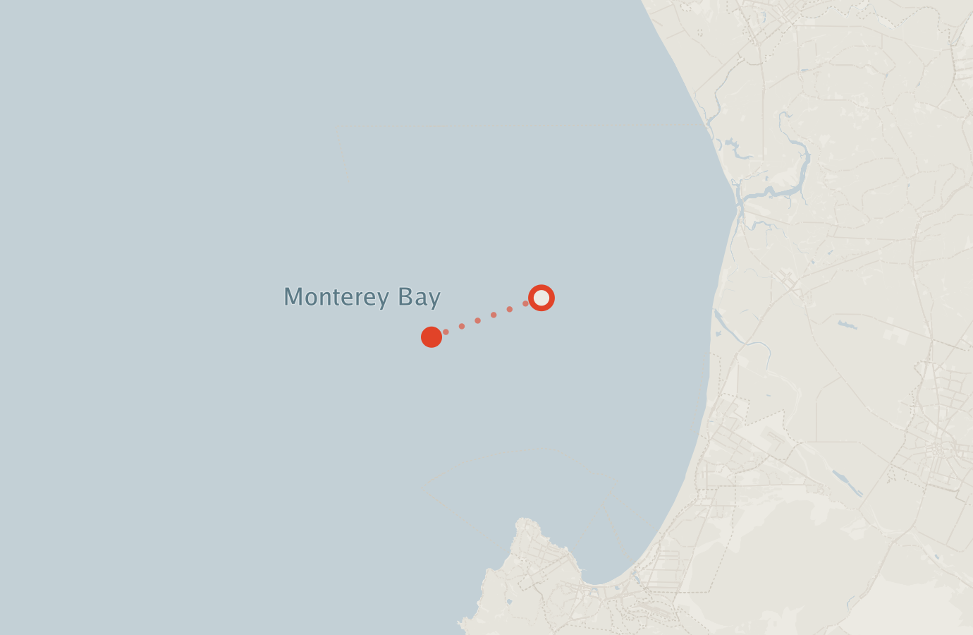 Activity map — real sighting points on an OpenStreetMap basemap