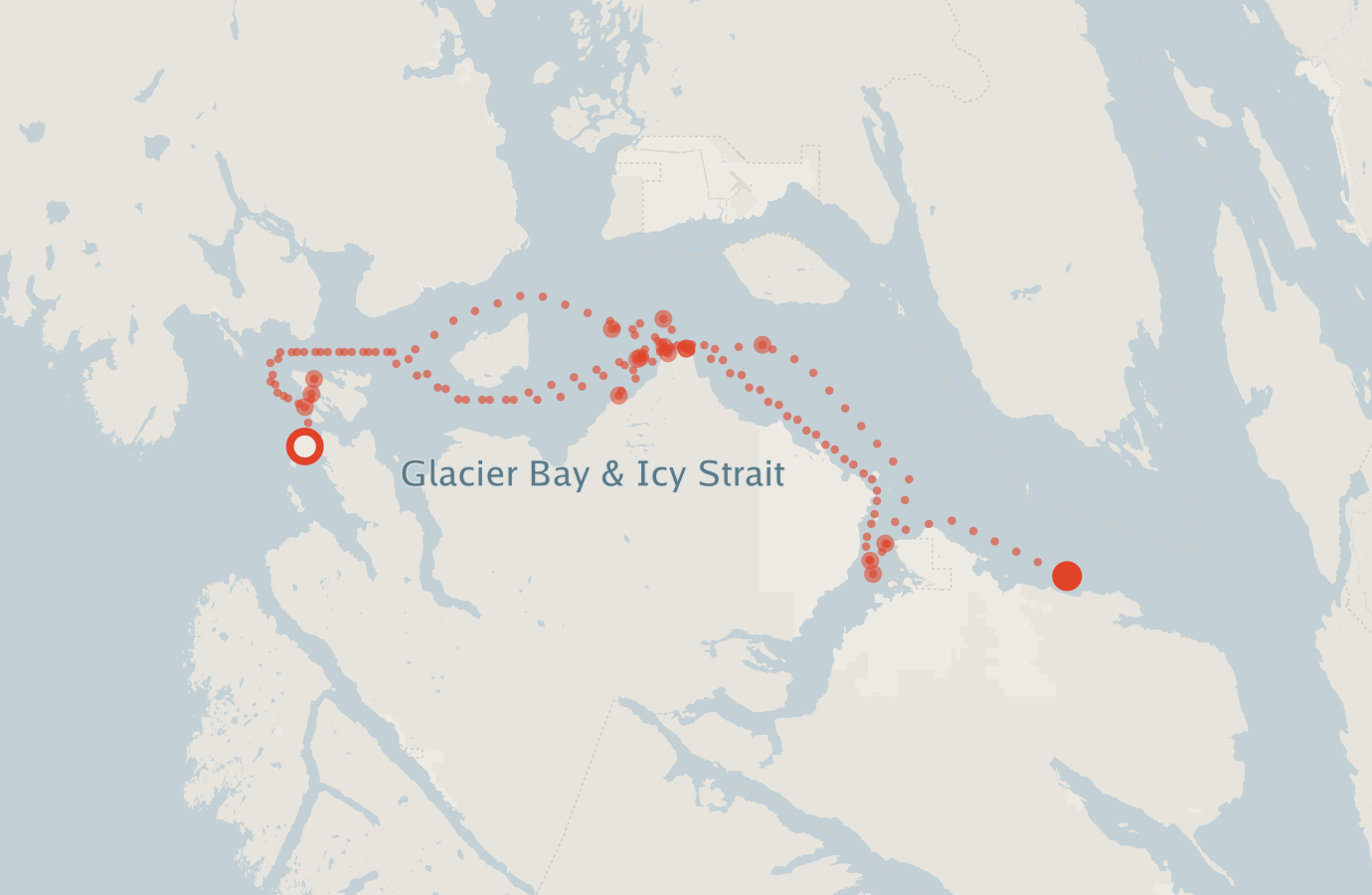 Activity map — real sighting points on an OpenStreetMap basemap