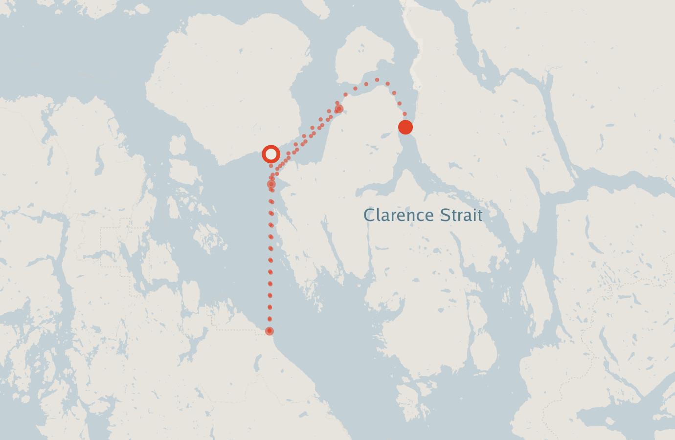 Activity map — real sighting points on an OpenStreetMap basemap