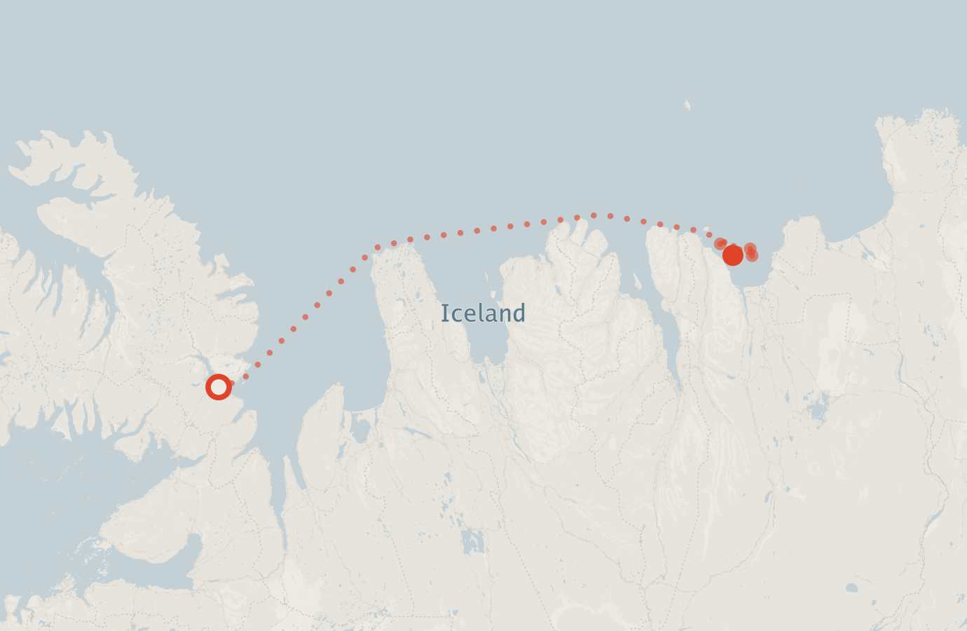 Activity map — real sighting points on an OpenStreetMap basemap