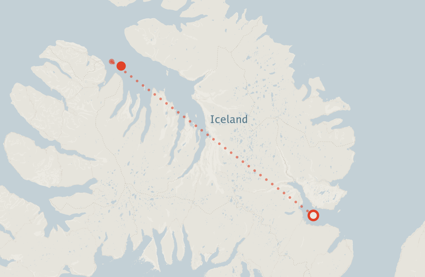 Activity map — real sighting points on an OpenStreetMap basemap