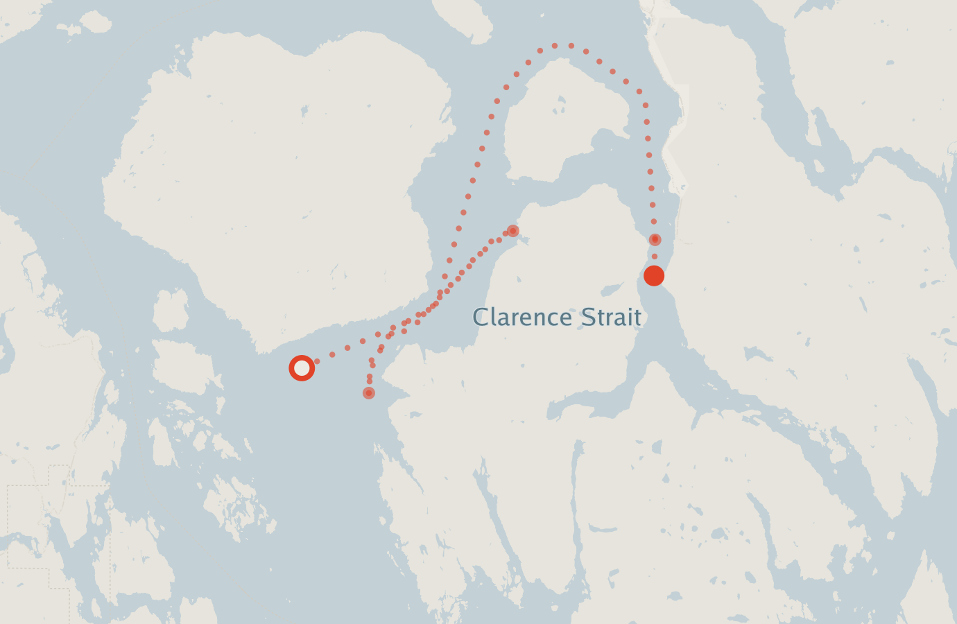 Activity map — real sighting points on an OpenStreetMap basemap