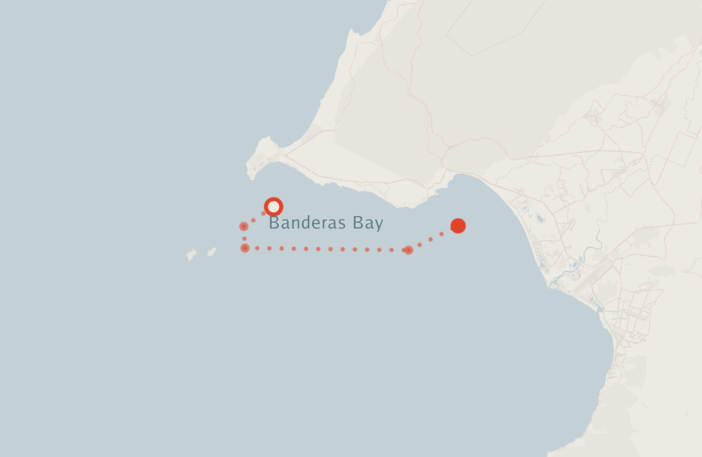 Activity map — real sighting points on an OpenStreetMap basemap