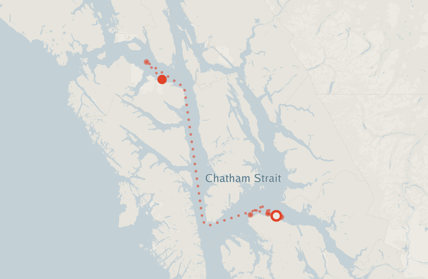 Activity map — real sighting points on an OpenStreetMap basemap