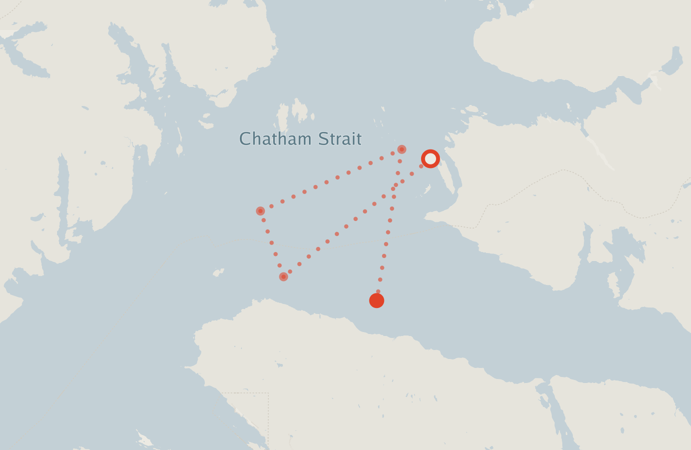 Activity map — real sighting points on an OpenStreetMap basemap