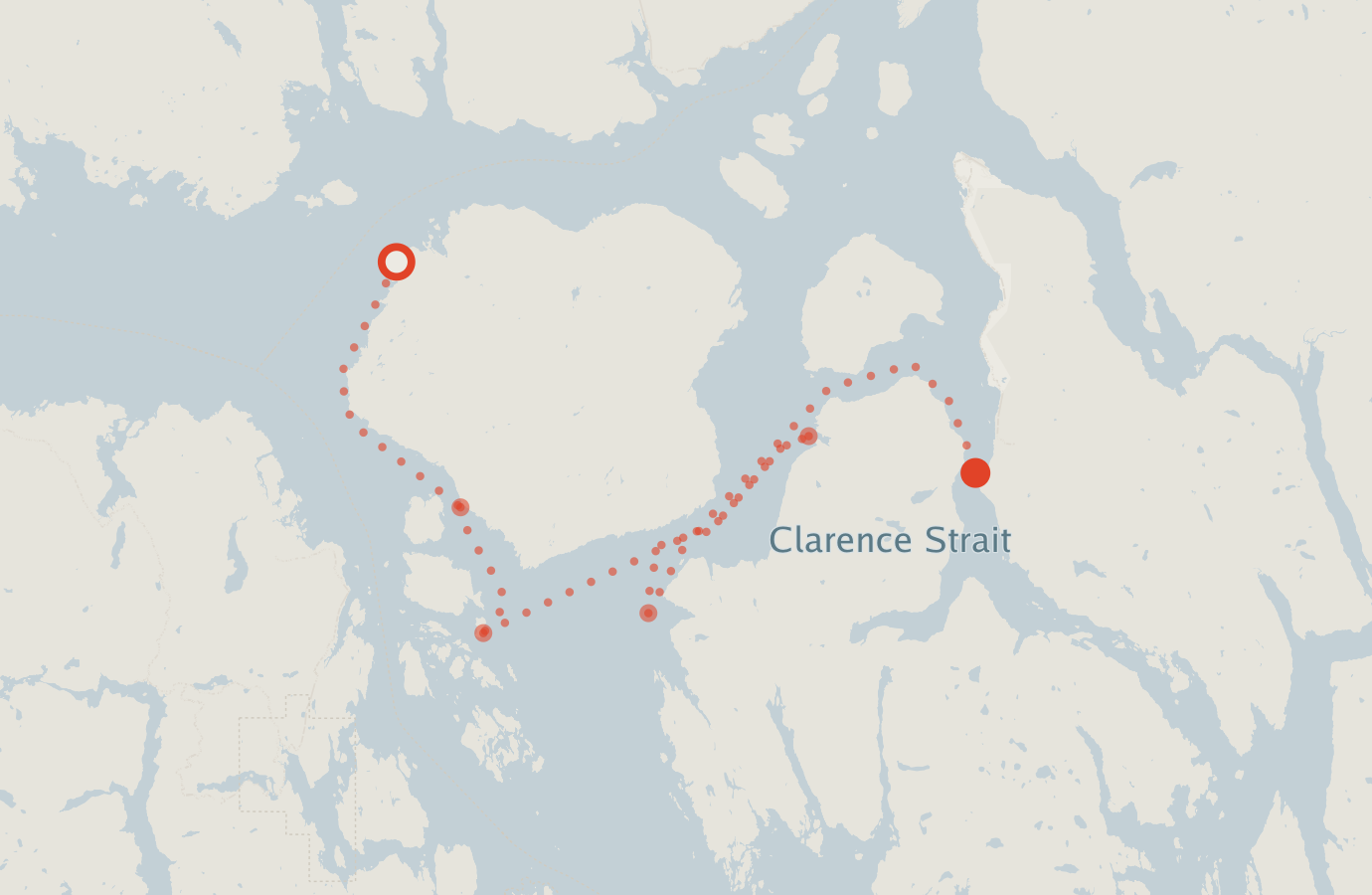 Activity map — real sighting points on an OpenStreetMap basemap