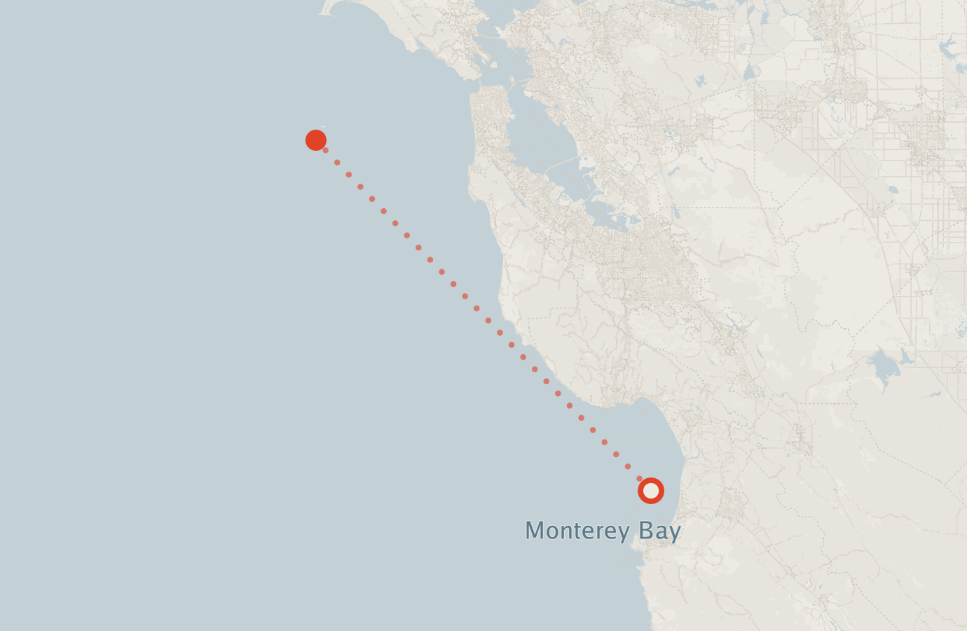 Activity map — real sighting points on an OpenStreetMap basemap
