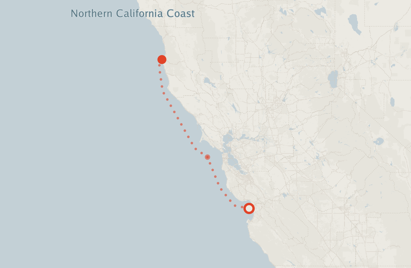 Activity map — real sighting points on an OpenStreetMap basemap