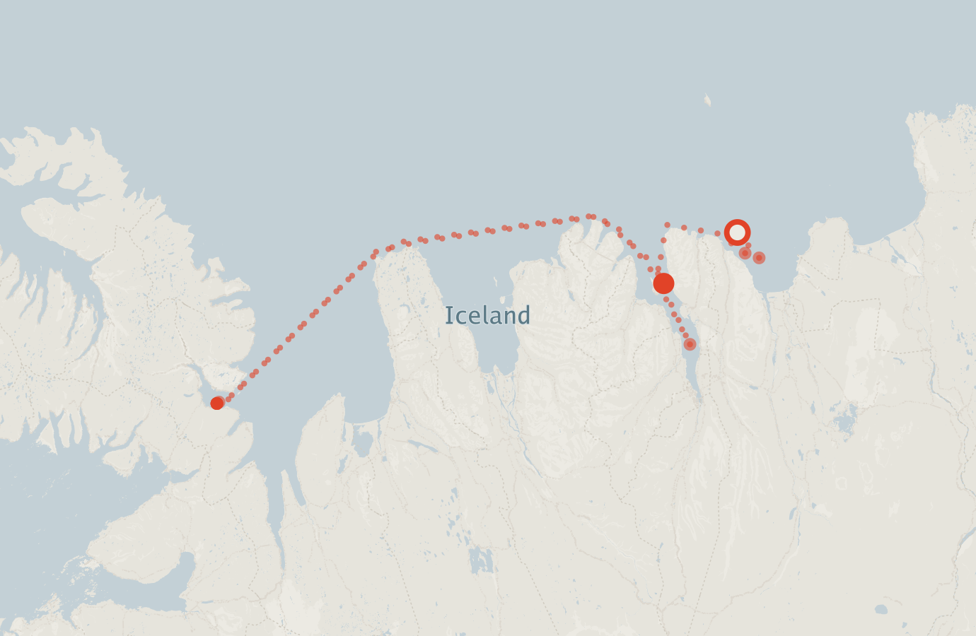 Activity map — real sighting points on an OpenStreetMap basemap