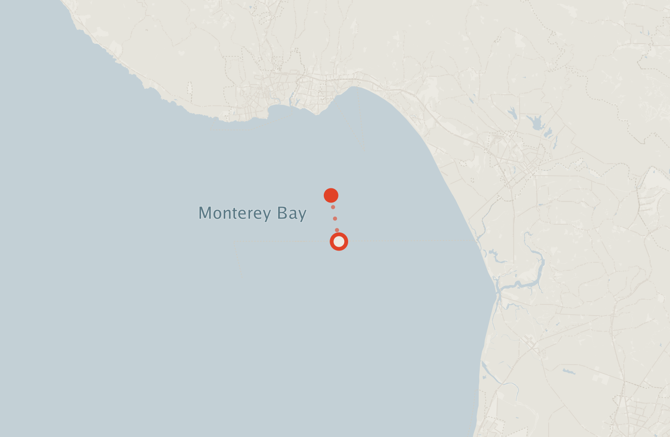 Activity map — real sighting points on an OpenStreetMap basemap