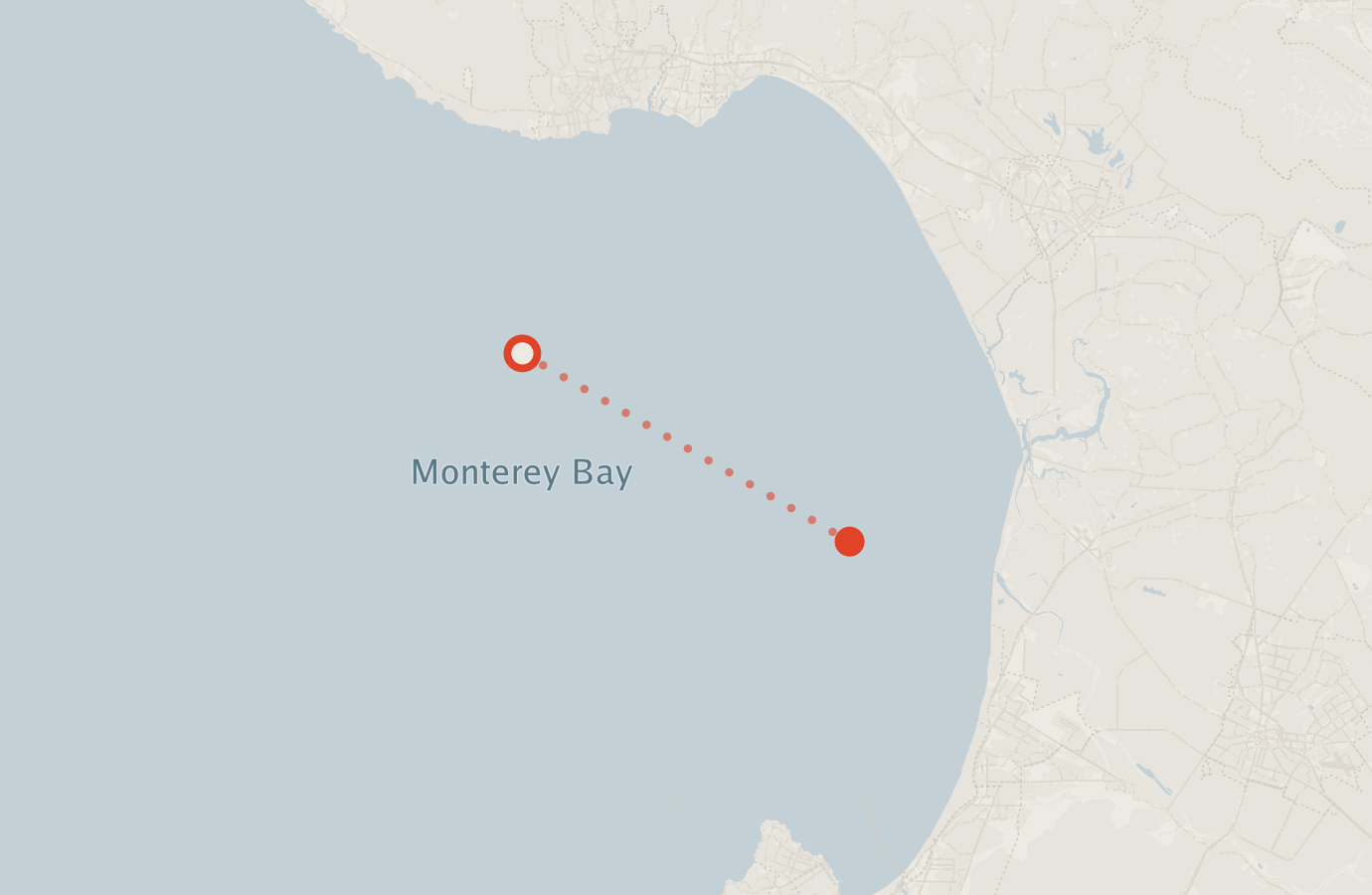 Activity map — real sighting points on an OpenStreetMap basemap