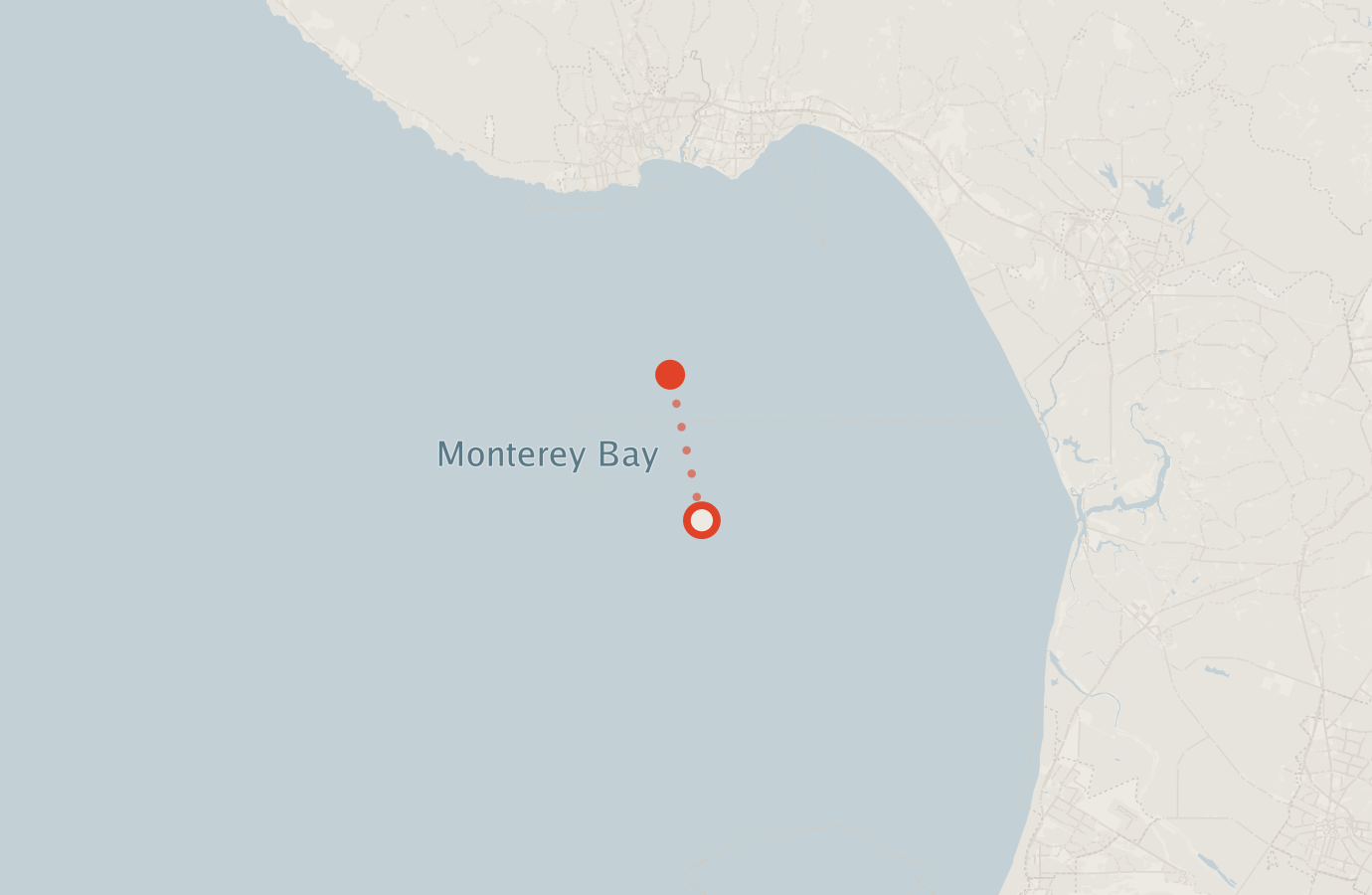 Activity map — real sighting points on an OpenStreetMap basemap