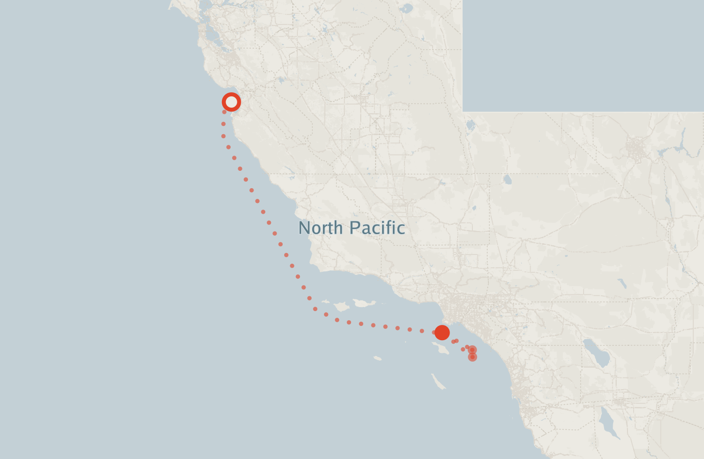 Activity map — real sighting points on an OpenStreetMap basemap