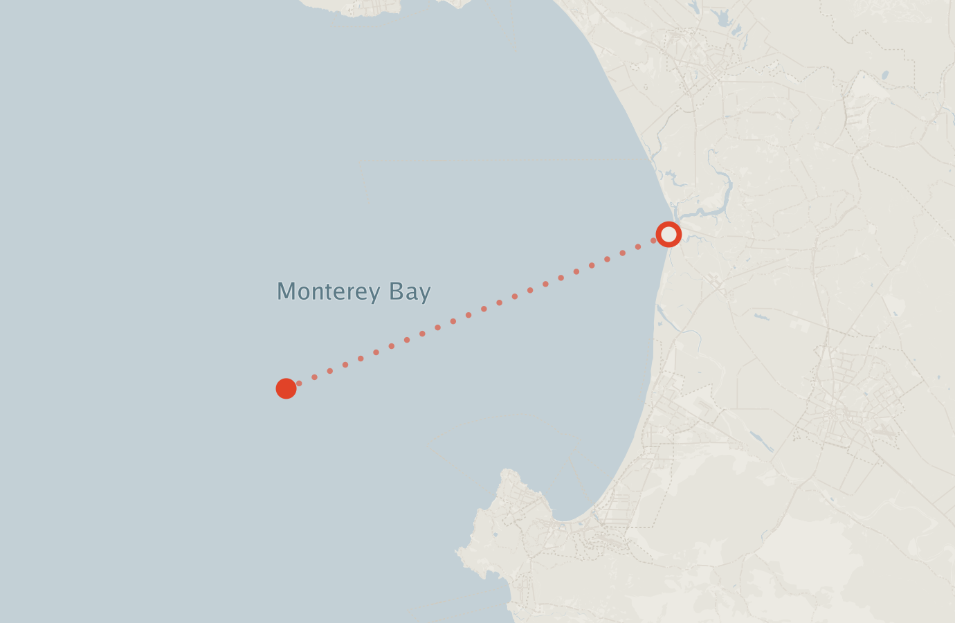 Activity map — real sighting points on an OpenStreetMap basemap