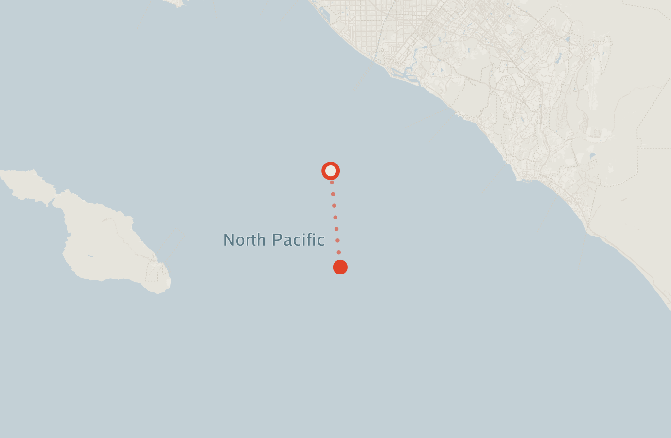 Activity map — real sighting points on an OpenStreetMap basemap