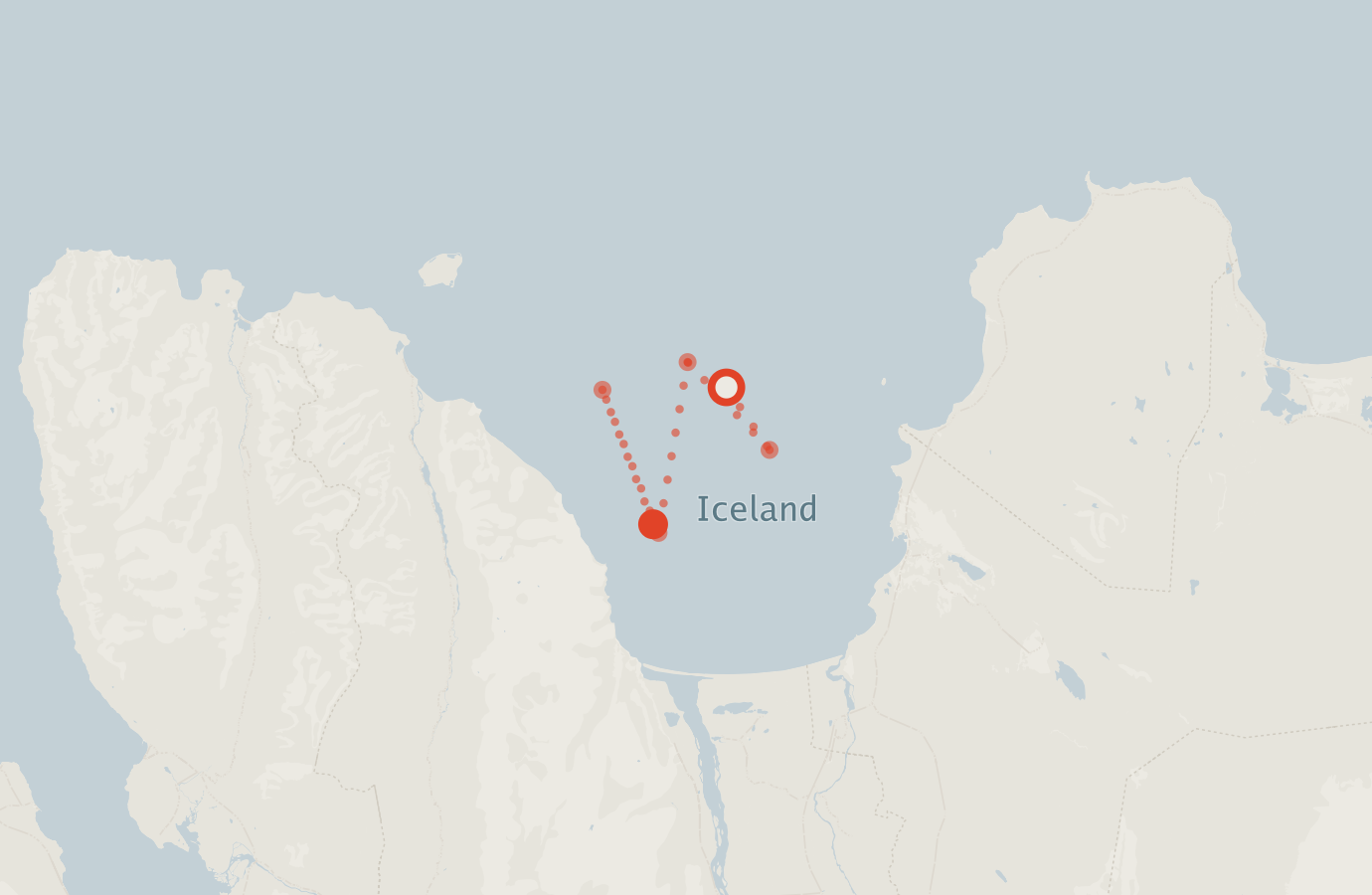 Activity map — real sighting points on an OpenStreetMap basemap
