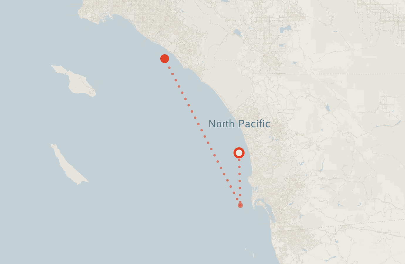 Activity map — real sighting points on an OpenStreetMap basemap