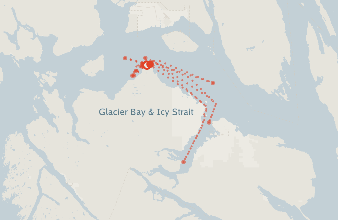 Activity map — real sighting points on an OpenStreetMap basemap