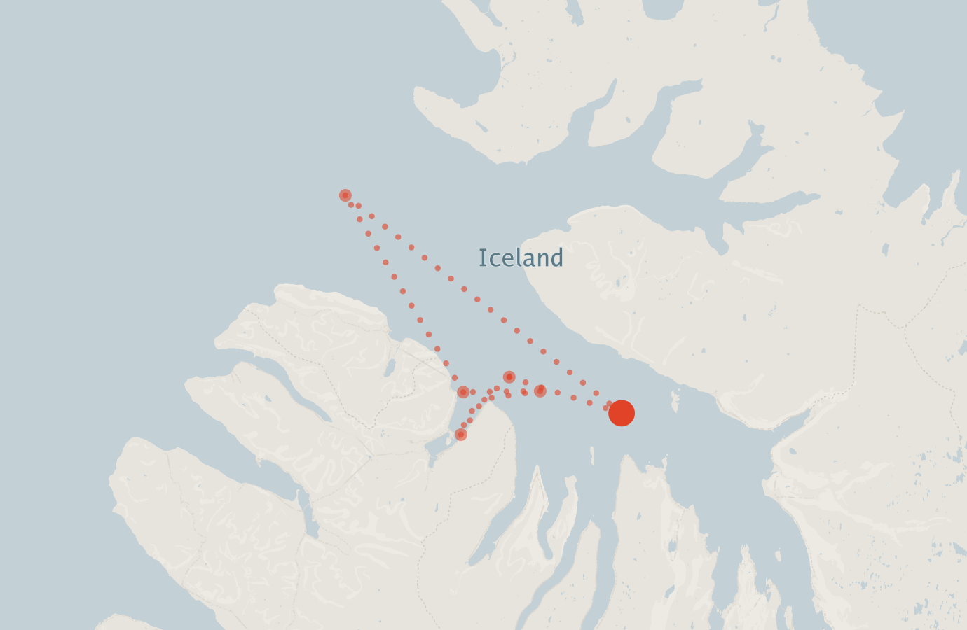 Activity map — real sighting points on an OpenStreetMap basemap