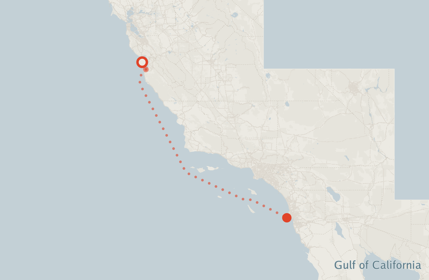 Activity map — real sighting points on an OpenStreetMap basemap