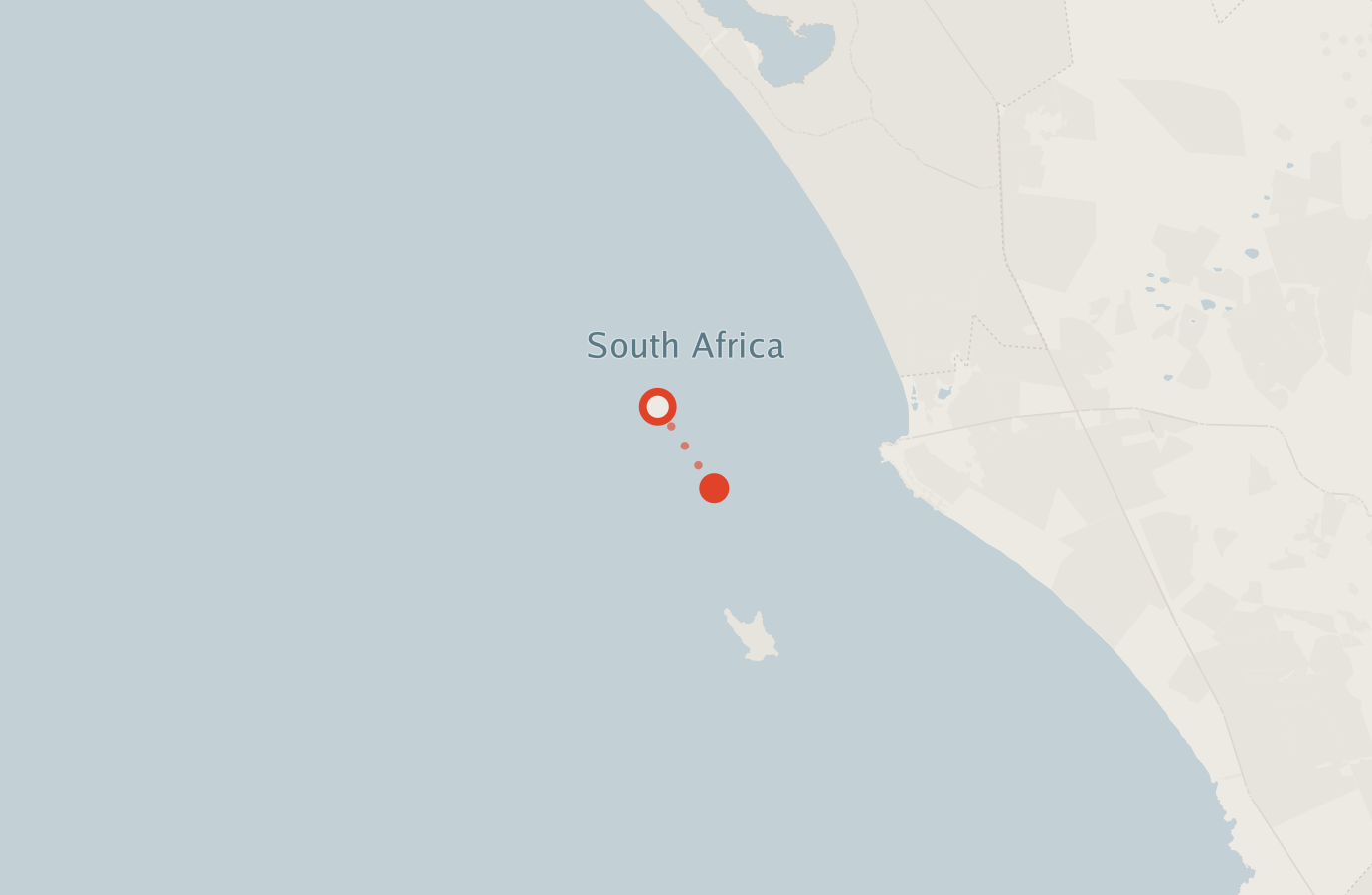 Activity map — real sighting points on an OpenStreetMap basemap