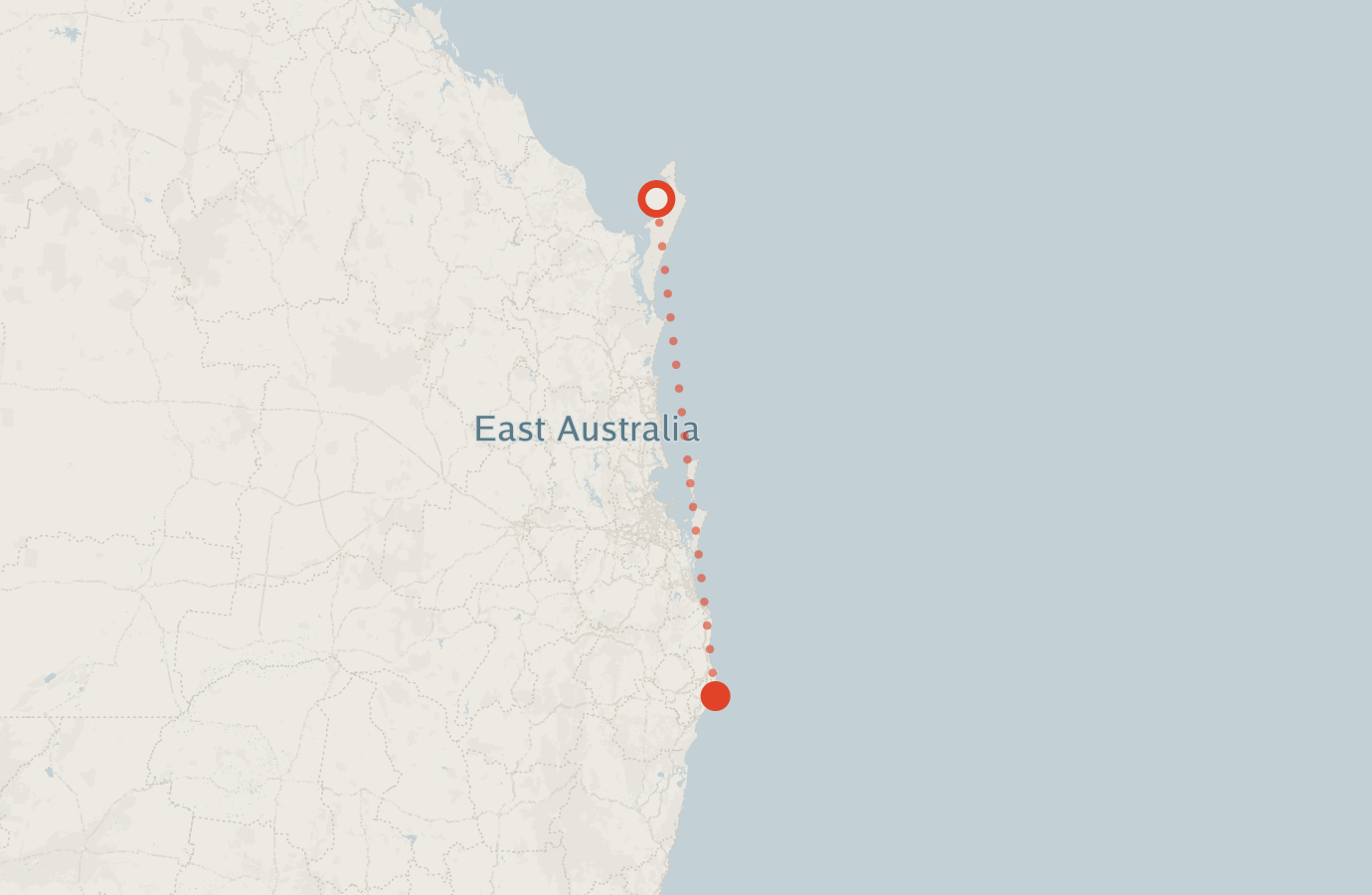 Activity map — real sighting points on an OpenStreetMap basemap