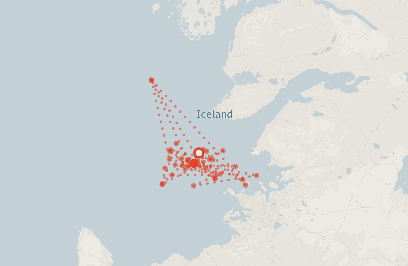 Activity map — real sighting points on an OpenStreetMap basemap
