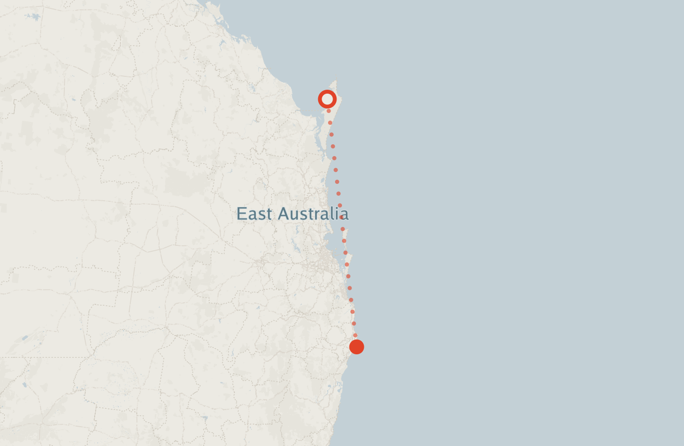 Activity map — real sighting points on an OpenStreetMap basemap