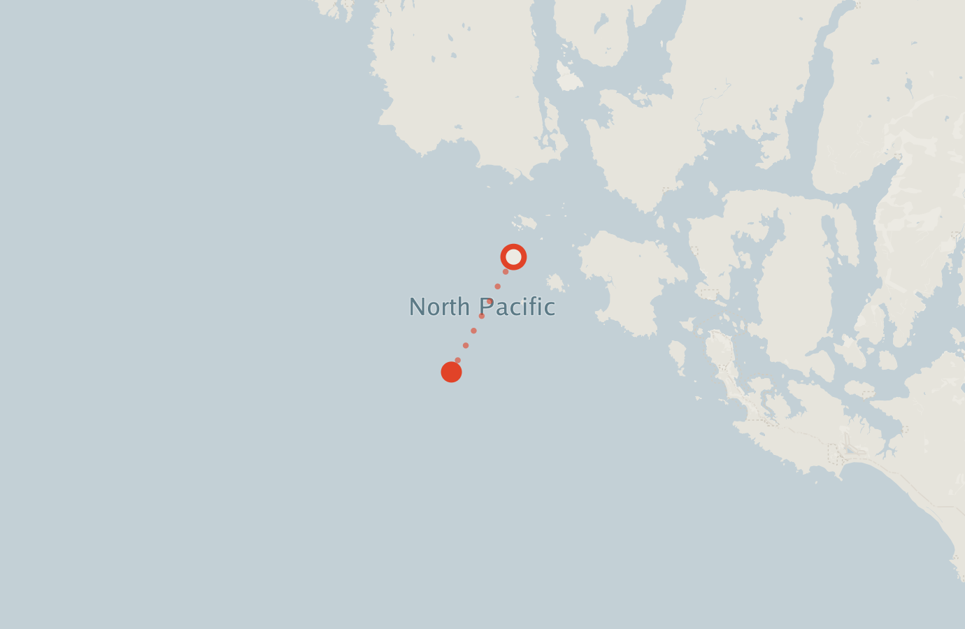 Activity map — real sighting points on an OpenStreetMap basemap