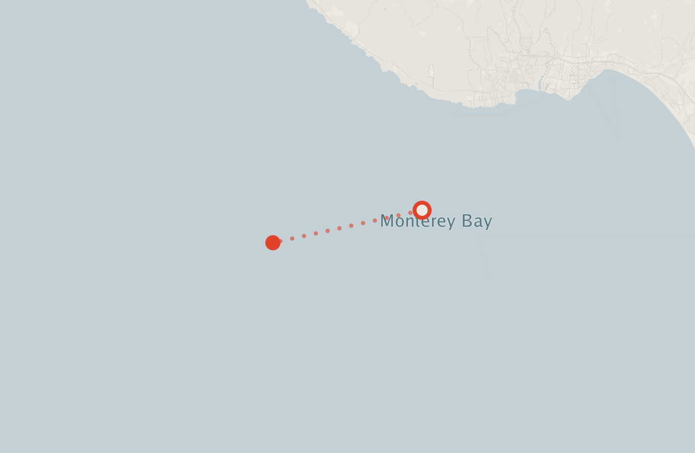 Activity map — real sighting points on an OpenStreetMap basemap